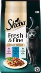 Sheba 473086, Sheba Fresh und Fine Sauce Lachs, Thunfisch und Forelle 6x50 g,