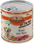 LandFleisch Dog Classic Rind mit Reis 6x800g