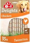 8in1 Hundesnack Delights Chicken Twisted Sticks 35 St&uuml;ck