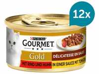 GOURMET Gold Délicatesse en Sauce mit Rind und Huhn 12x85g