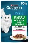 GOURMET Perle Erlesene Streifen in Sauce mit Forelle und Spinat 26x85g