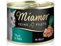 Miamor Katzen-Nassfutter Feine Filets in Jelly Thunfisch und Reis 12x185g