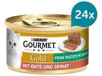 GOURMET Gold Feine Pastete mit Gemüse, Ente und Spinat 12x85g