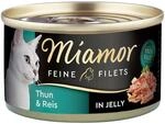 Miamor Katzenfutter Feine Filets in Jelly Thunfisch und Reis 24x100g