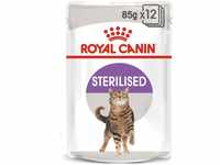 ROYAL CANIN STERILISED Nassfutter in Soße für kastrierte Katzen 12x85g