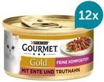 GOURMET Gold Feine Komposition mit Ente und Truthahn 12x85g