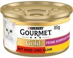 GOURMET Gold Feine Komposition mit Rind und Huhn 12x85g