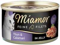 Miamor Katzenfutter Feine Filets in Jelly Thunfisch und Calamari 24x100g