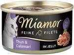 Miamor Katzenfutter Feine Filets in Jelly Thunfisch und Calamari 24x100g