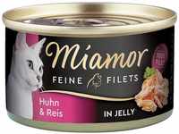 Miamor Feine Filets in Jelly Huhn und Reis 100g Dose 24x100g