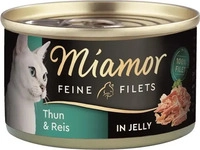 Miamor Katzenfutter Feine Filets in Jelly Thunfisch und Reis 24x100g, Grundpreis: