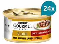 GOURMET Gold Zarte Häppchen in Sauce mit Huhn und Leber 12x85g