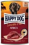 Happy Dog Sensible Pure Africa (Strau&szlig;) 12x400g