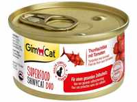 GimCat Superfood ShinyCat Duo Thunfischfilet mit Tomaten 24x70g