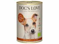 Dog's Love Bio Rind mit Reis, Apfel und Zucchini 12x400g, Grundpreis: &euro; 10,21 /
