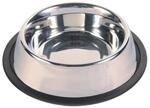 Trixie Edelstahlnapf mit Gummiring 0,45 l / &oslash; 19 cm