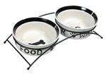 Trixie Keramiknapf-Set Eat on Feet mit St&auml;nder 2,6l/25cm
