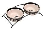 Trixie Keramiknapf-Set Eat on Feet mit St&auml;nder 0,6l/15cm