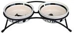 Trixie Keramiknapf-Set Eat on Feet mit St&auml;nder 1,6l/20cm
