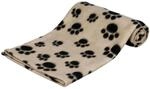 Trixie Fleecedecke Beany beige mit schwarzen Pfoten