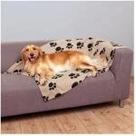 Trixie Fleecedecke Barney beige mit schwarzen Pfoten
