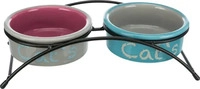 TRIXIE 24791, Trixie Keramik-Napf-Set Eat on Feet bunt