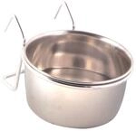 Trixie Edelstahlnapf mit Halter f&uuml;r Zierv&ouml;gel 600 ml/ 12 cm