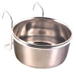 Trixie Edelstahlnapf mit Halter f&uuml;r Zierv&ouml;gel 300 ml/ 9 cm