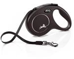 flexi Rollleine New Classic Gurt Schwarz S / 5 m