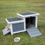 Trixie natura Kleintierhaus mit 2 Eing&auml;ngen - grau/wei&szlig;