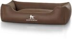 Knuffelwuff Kunstleder Hundebett Sidney braun XXL 120x85cm