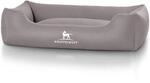 Knuffelwuff Kunstleder Hundebett Sidney grau XXL 120x85cm