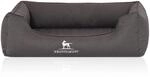 Knuffelwuff orthop&auml;disches Hundebett Leon Anthrazit M-L 85x63cm