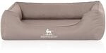 Knuffelwuff orthop&auml;disches Hundebett Leon beige/grau M-L 85x63cm