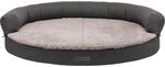Vital Sofa Bendson, oval, dunkelgrau/hellgrau 100x80cm