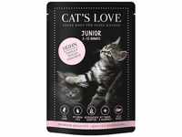 Cat's Love Nassfutter Junior Huhn mit Algenkalk & Distelöl 12x85g
