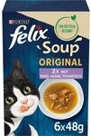 FELIX Soup Gemischte Vielfalt mit Rind, Huhn und Thunfisch 6x48g