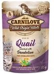 Carnilove Cat Pouch Ragout - Quail enriched with Dandelion for sterilized Cats 24x85g