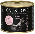 Cat's Love Nassfutter Junior Huhn Pur mit Algenkalk und Distel&ouml;l 6x200g