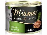 Miamor Katzen-Nassfutter Feine Filets in Jelly Thunfisch und Gemüse 12x185g