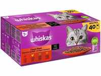 Whiskas Multipack 1+ Klassische Auswahl in Sauce 40x85g