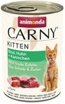 animonda Carny Kitten Rind, Huhn + Kaninchen 12x400g