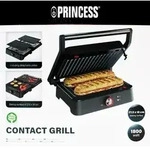 Princess 117502 Kontaktgrill schwarz Grillfl&auml;che 27,5x18 cm 1500W