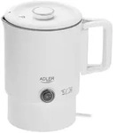 Adler AD 1388w Reise-Wasserkocher wei&szlig; 0,8L 650W klappb. Griff verstaubarer...