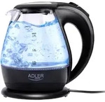 Adler AD 1224 Glas-Wasserkocher 1,5 L schwarz/transparent