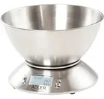 Adler AD 3134 digitale K&uuml;chenwaage mit Edelstahlsch&uuml;ssel 1,8 L