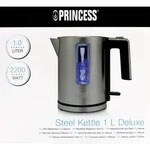 Princess 236045 Wasserkocher 1L Edelstahl/Schwarz