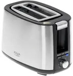 Adler AD 3214 Toaster Edelstahl mit Br&ouml;tchenaufsatz