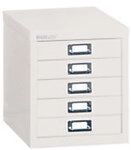 Bisley Schubladenschrank 5 Sch&uuml;be 279 x 380 x 325 mm Wei&szlig; 1161530