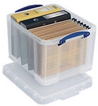 Really Useful Box Kunststoff Archivbox 35 L Transparent 48 x 39 x 31 cm EURO-C
